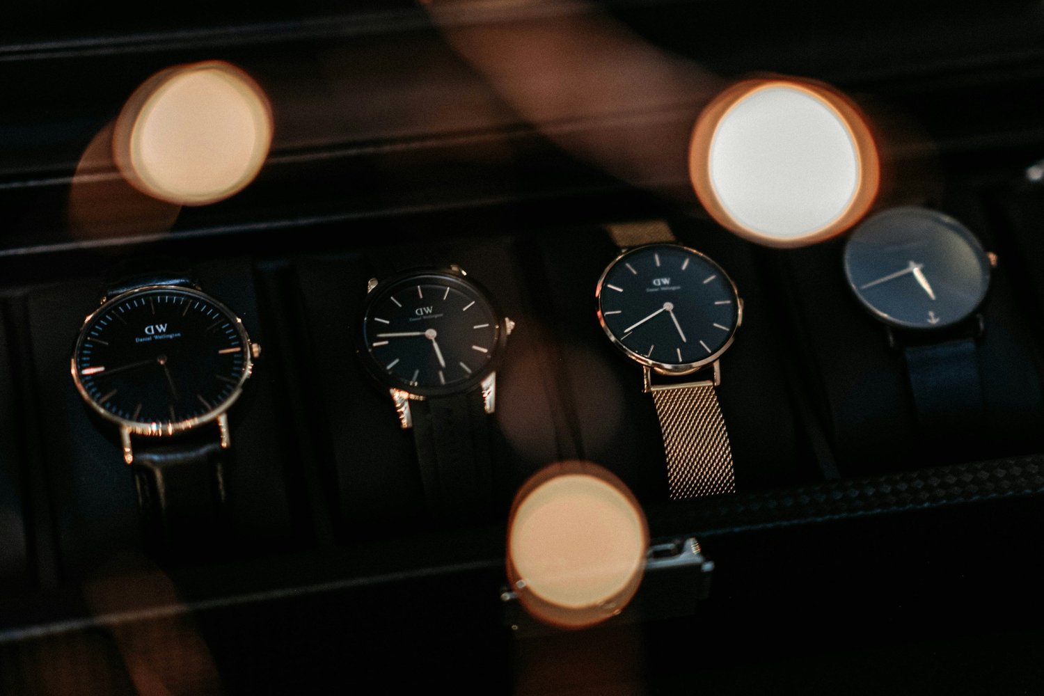 Luxury wristwatch macro photography